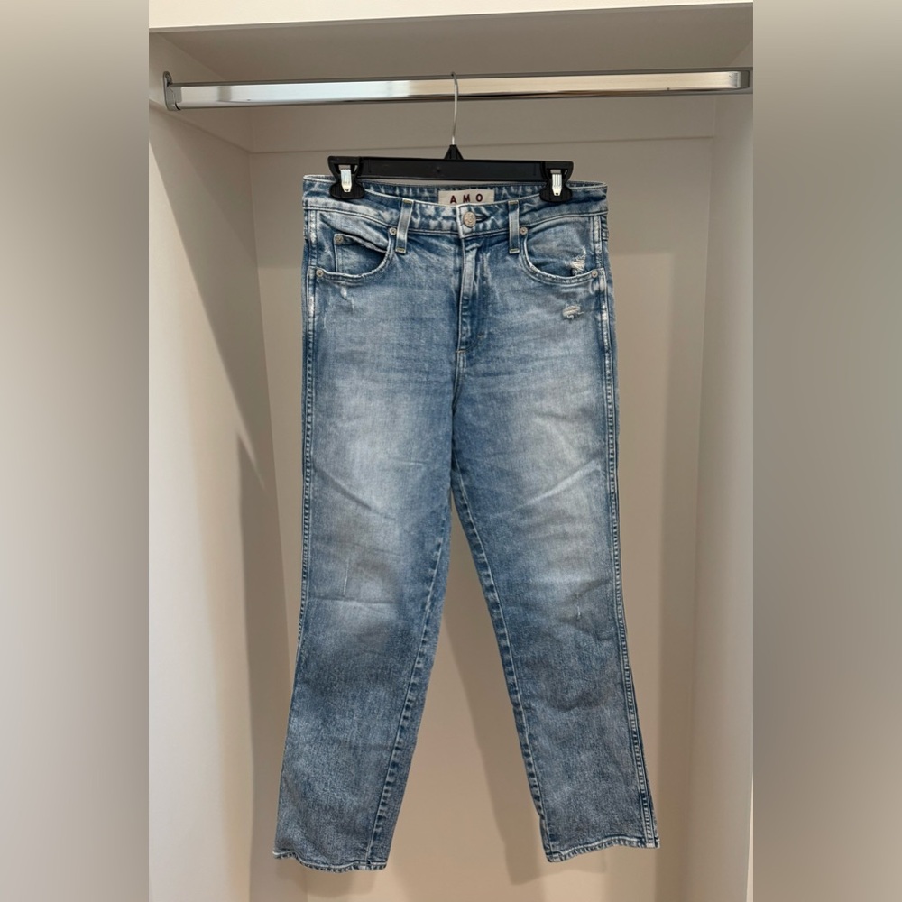 AMO Chloe Crop, Liberty Jeans. Size 27